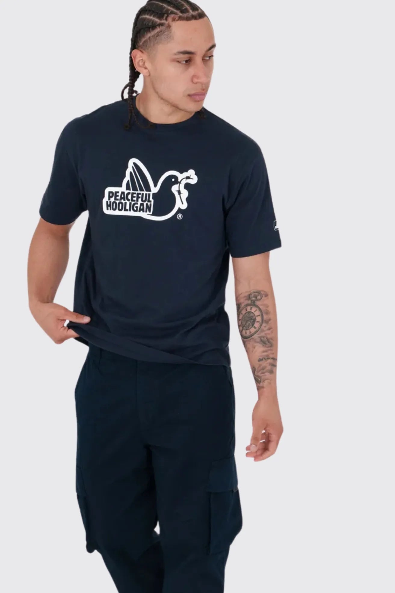 Peaceful Hooligan Camiseta Outline Hombre Azul Who killed Bambi?