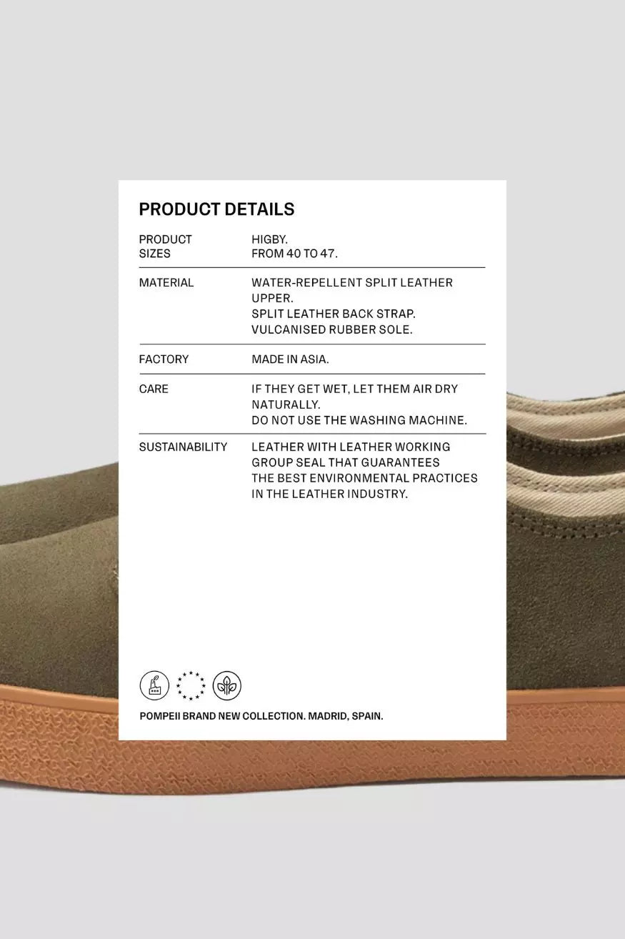 Pompeii Zapatillas Hombre Higby Suede Hydro Khaki Caramel Who Killed Bambi?