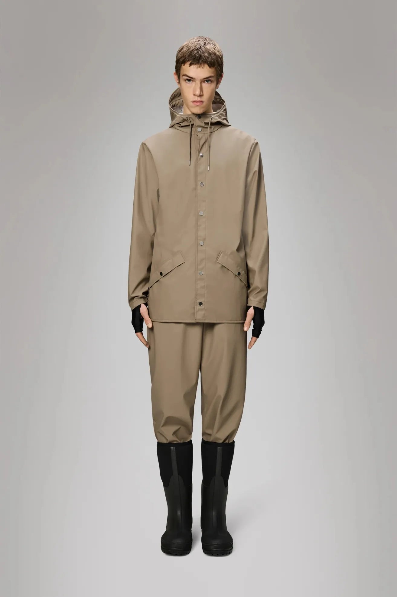 Rains Chubasquero Jacket Beige Who killed Bambi?