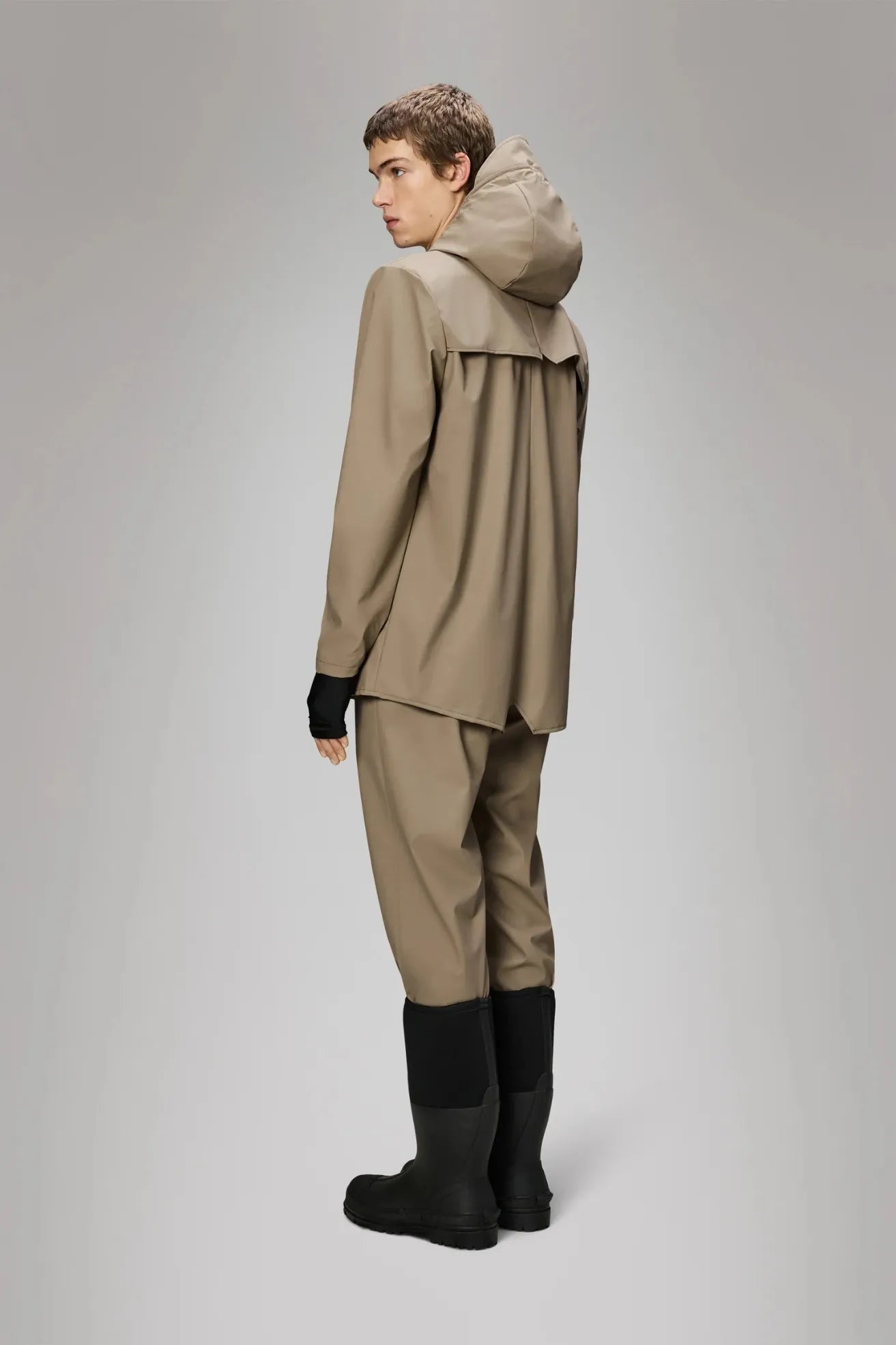 Rains Chubasquero Jacket Beige Who killed Bambi?