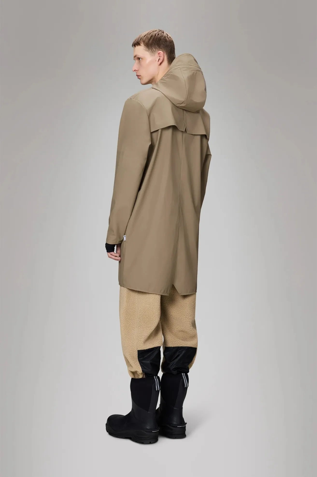 Rains Chubasquero Long Jacket Beige Who killed Bambi?