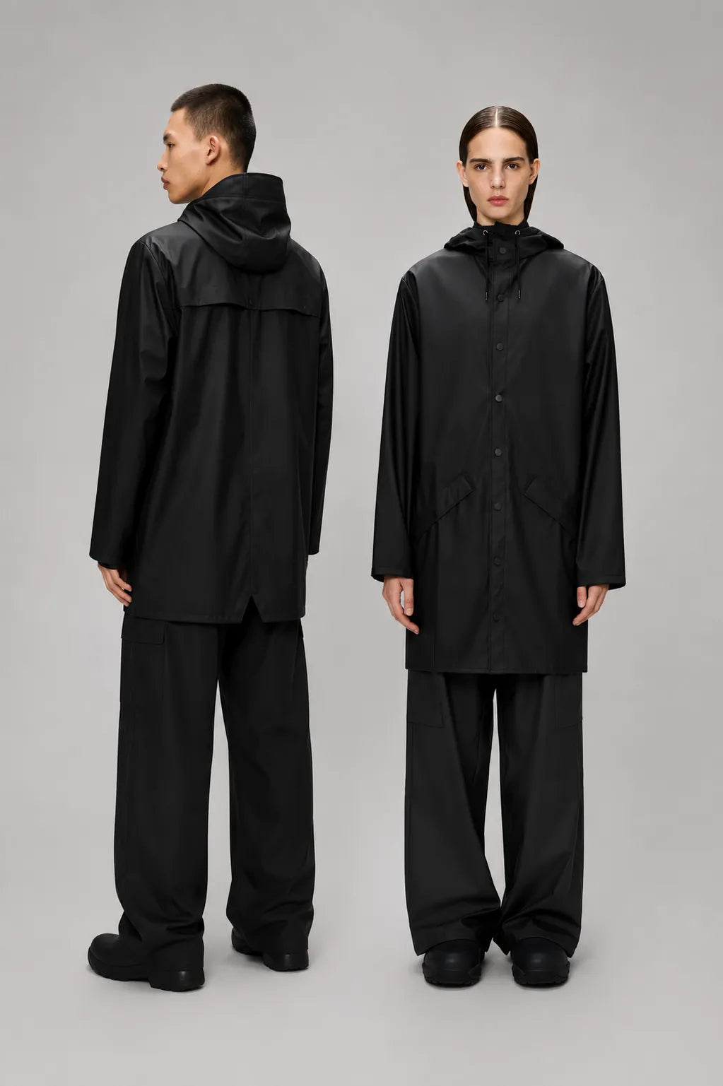 Rains Chubasquero Long Jacket Negro Who killed Bambi?