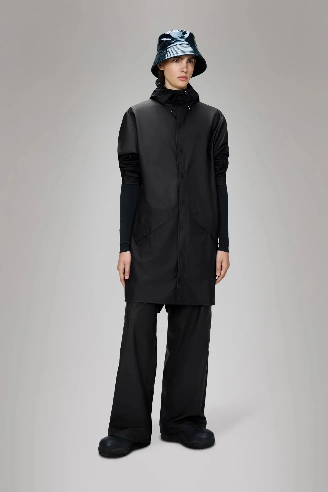 Rains Chubasquero Long Jacket Negro Who killed Bambi?