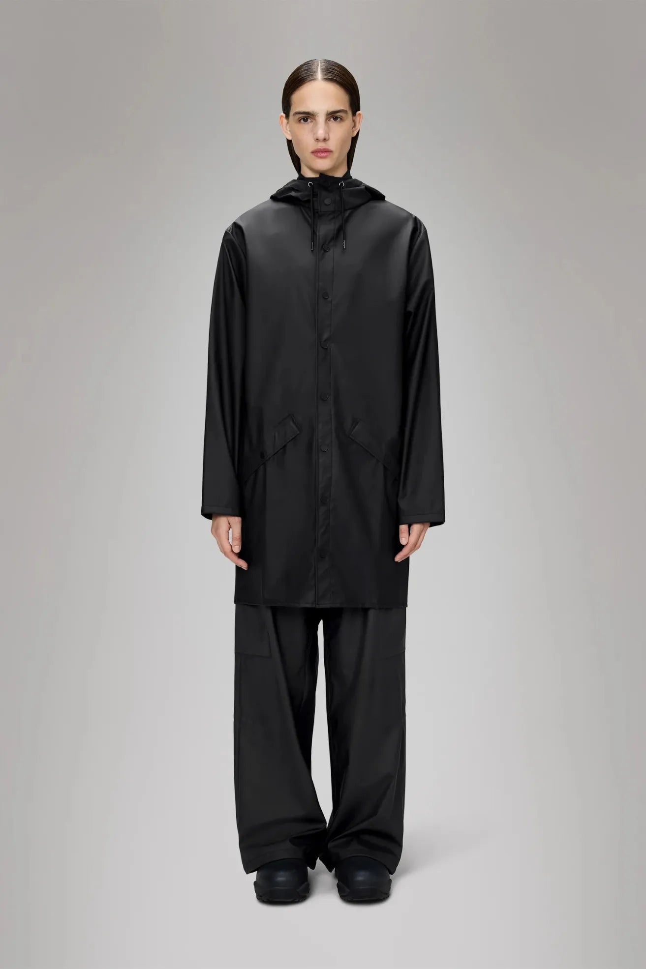 Rains Chubasquero Long Jacket Negro Who killed Bambi?