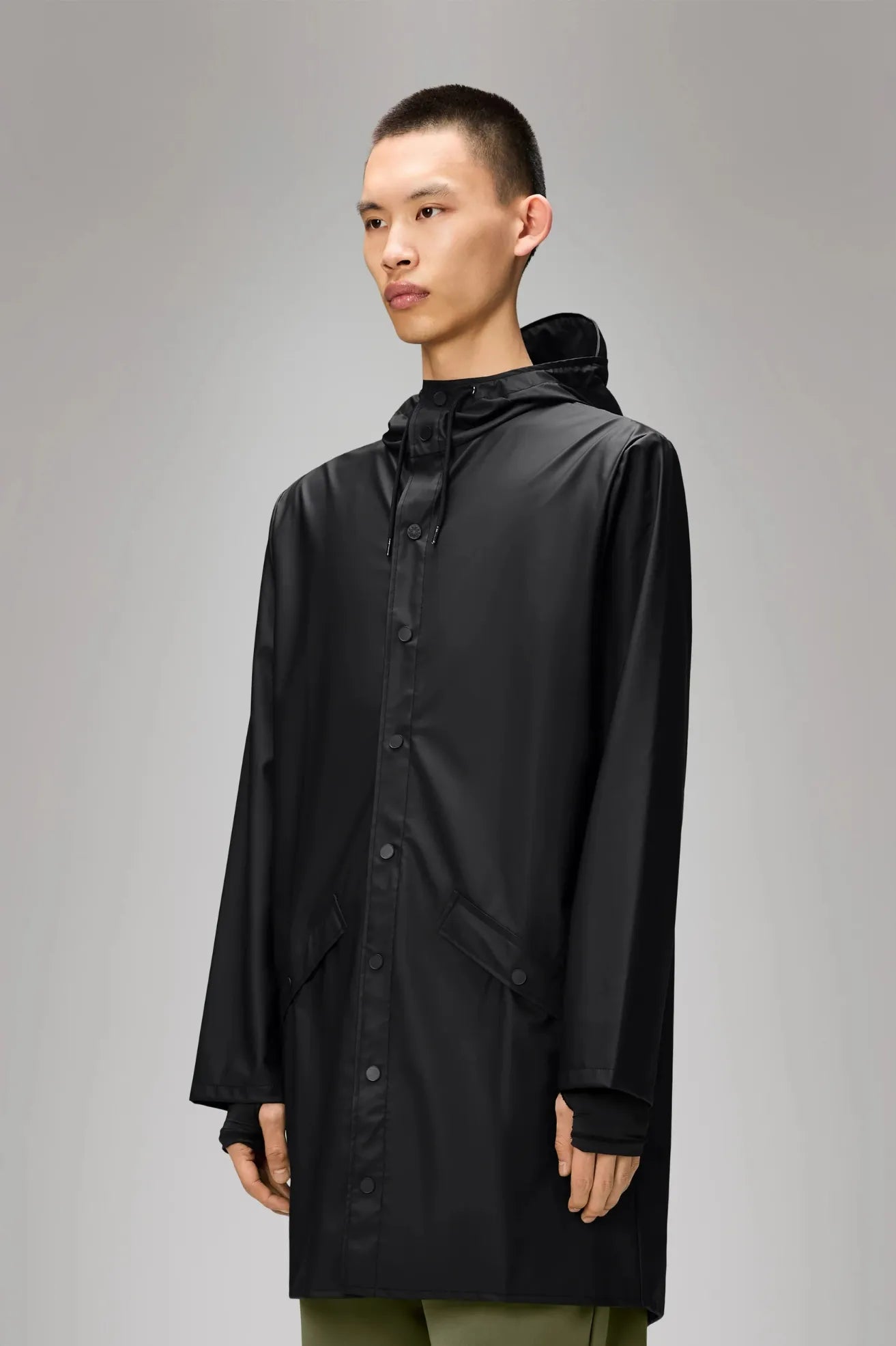 Rains Chubasquero Long Jacket Negro Who killed Bambi?