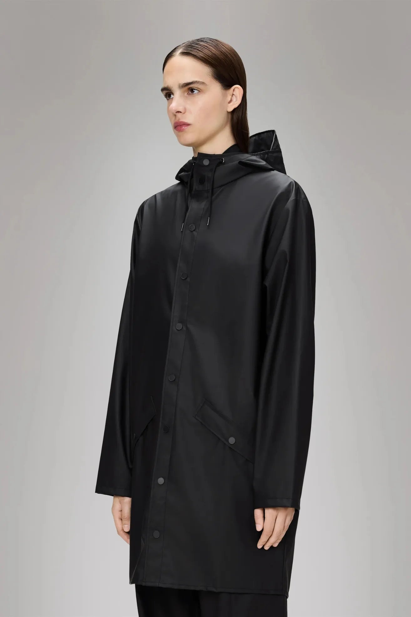 Rains Chubasquero Long Jacket Negro Who killed Bambi?