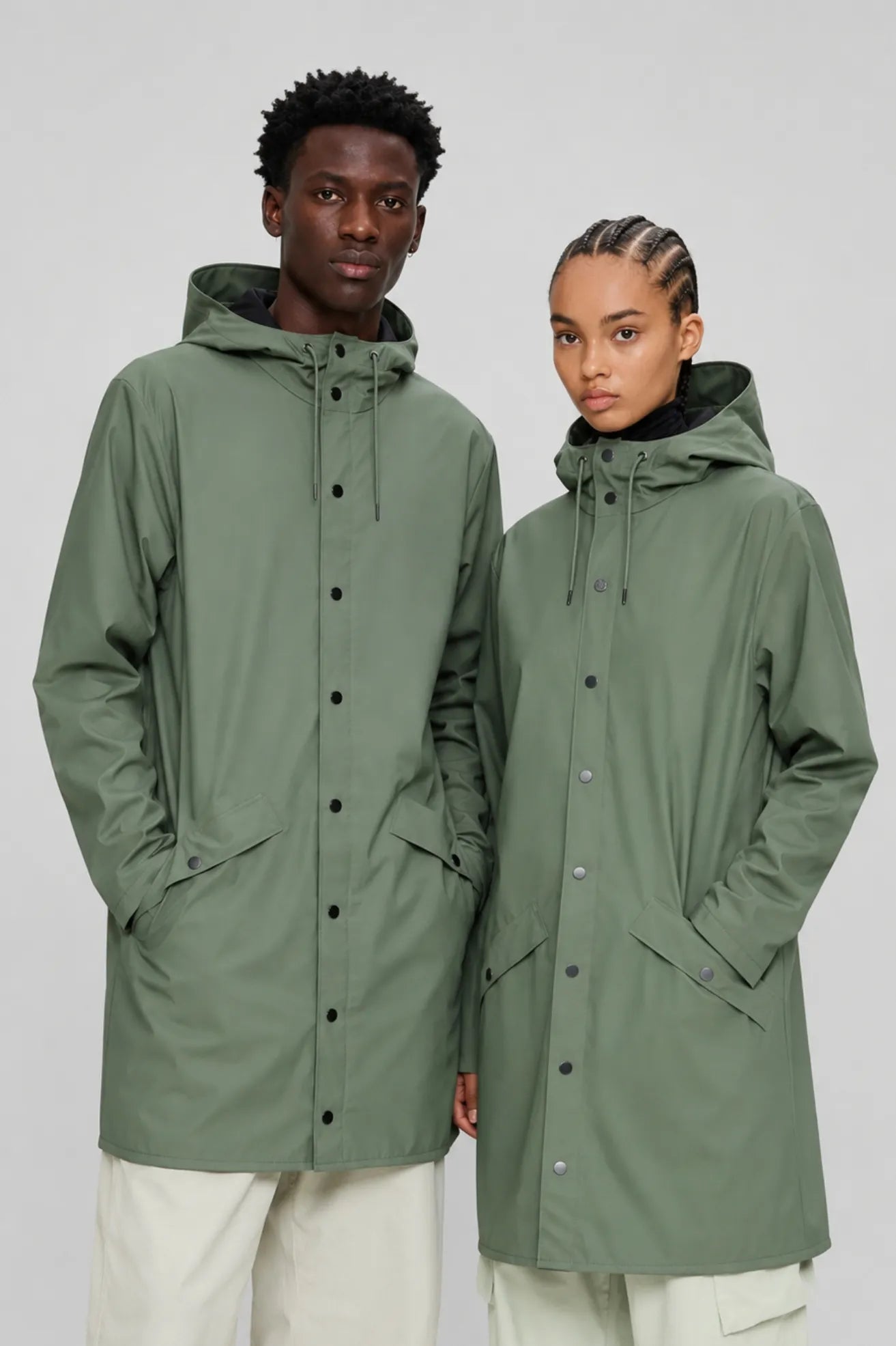 Rains Chubasquero Long Jacket Verde Well Who killed Bambi?