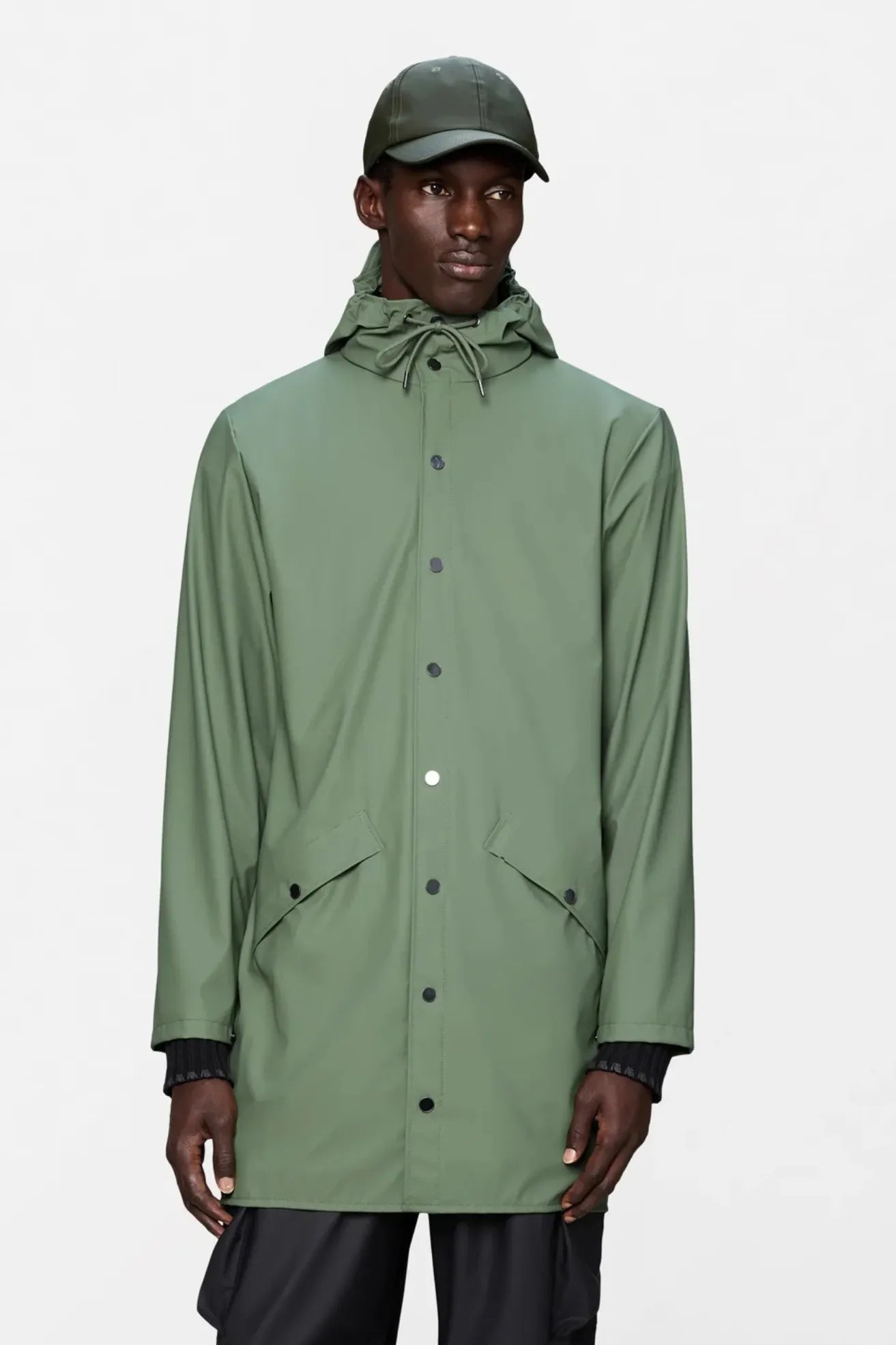 Rains Chubasquero Long Jacket Verde Well Who killed Bambi?