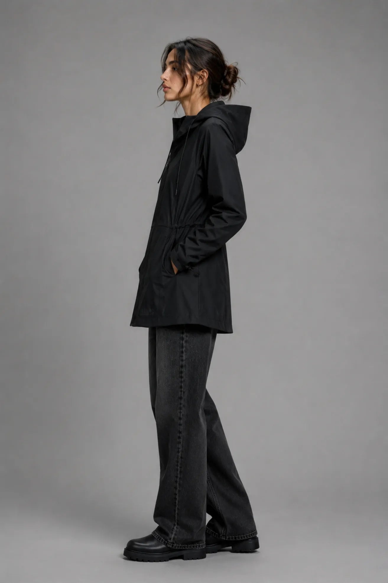 Rains Chubasquero Mujer Mito W Jacket Negro Who killed Bambi?