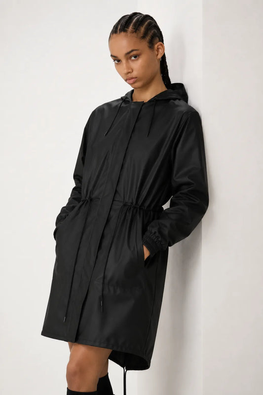 Rains Chubasquero Mujer String W Parka Negro Who killed Bambi?