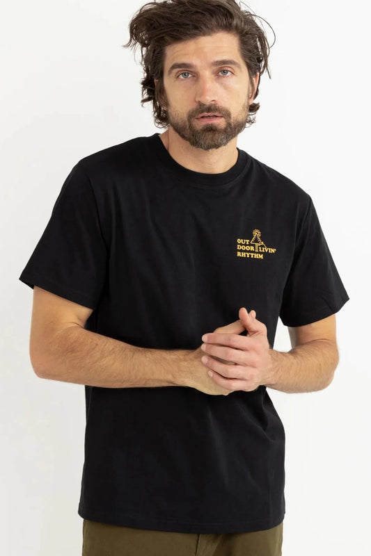 Rhythm Camiseta Hombre Outdoor Livin Negra Who killed Bambi?