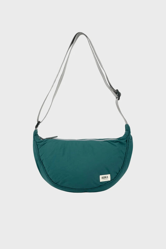 Roka London Bolso Farringdon Half Moon Bag Teal Who killed Bambi?