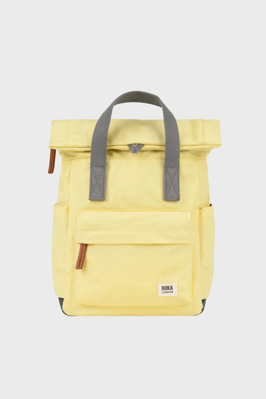 Roka London Mochila Canfield B Recycled Nylon Amarillo Citron Small Who killed Bambi?