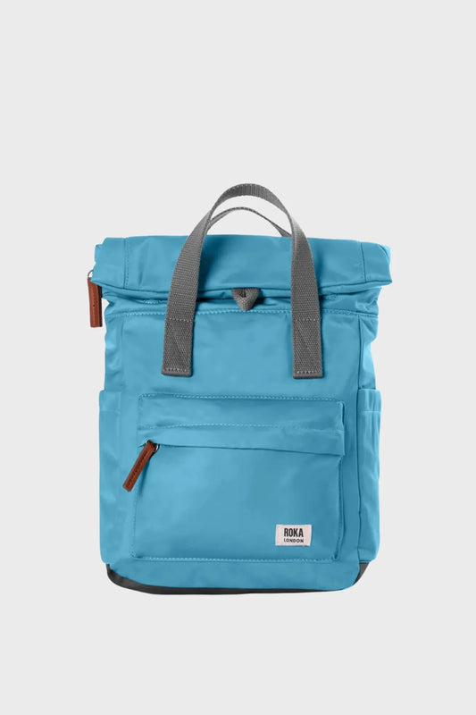 Roka London Mochila Canfield B Recycled Nylon Azul Petrol Small Who killed Bambi?
