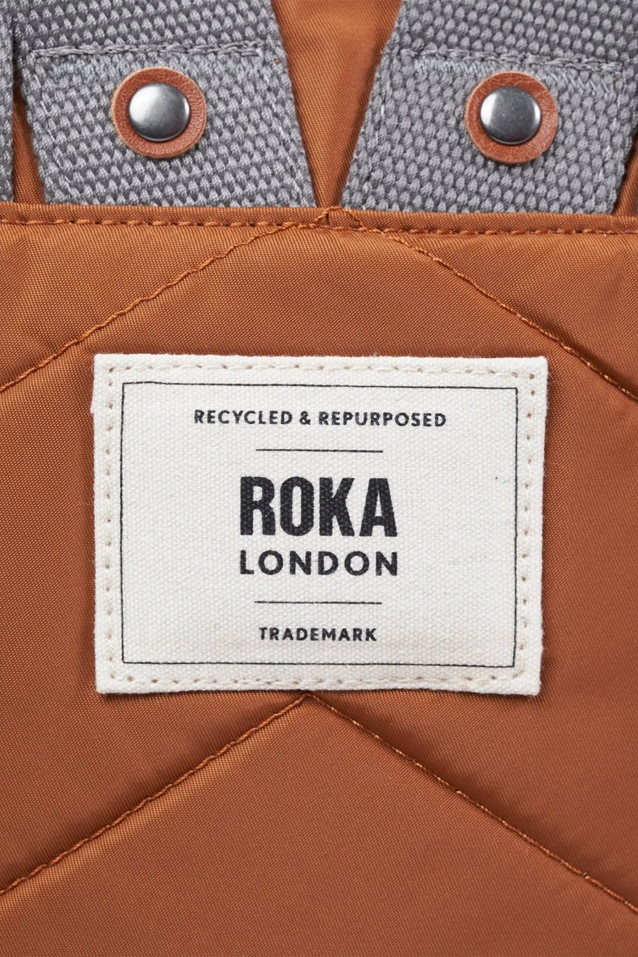 Roka London Mochila Canfield B Recycled Nylon Bran Small Who killed Bambi?