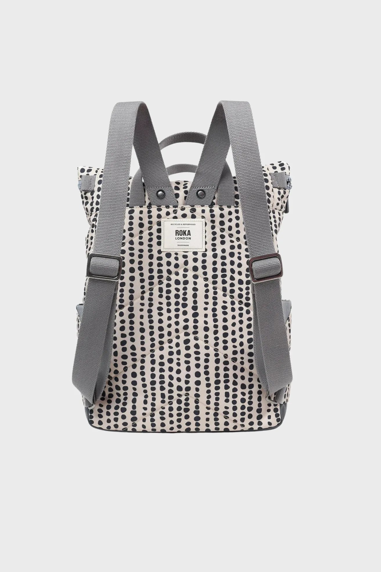 Roka London Mochila Canfield B Recycled Nylon Linear Dot Small Who killed Bambi?