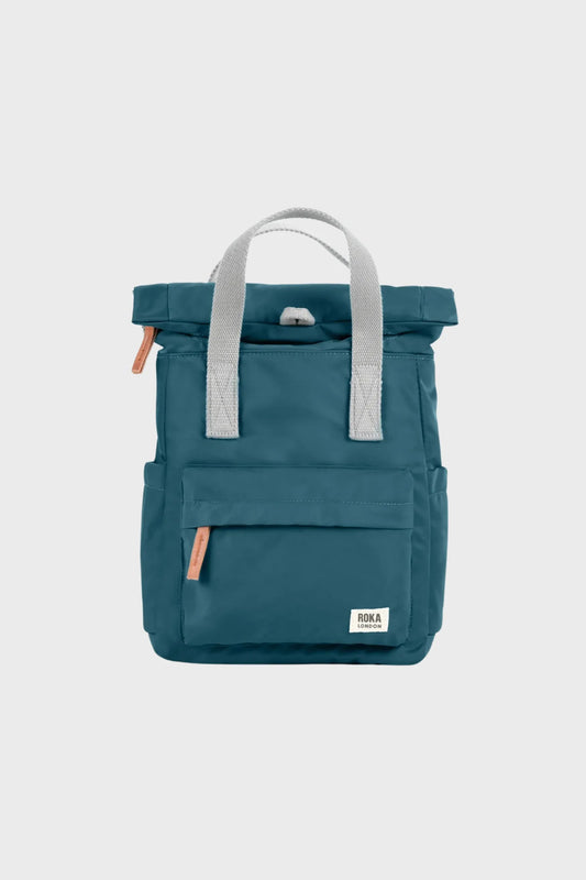 Roka London Mochila Canfield B Recycled Nylon Small Teal Who killed Bambi?