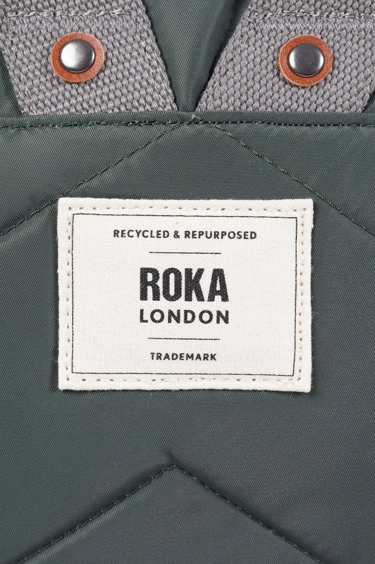 Roka London Mochila Canfield B Recycled Nylon Thyme Small Who killed Bambi?