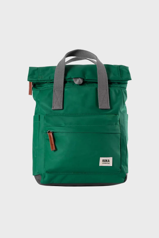 Roka London Mochila Canfield B Recycled Nylon Verde Emerald Small Who killed Bambi?