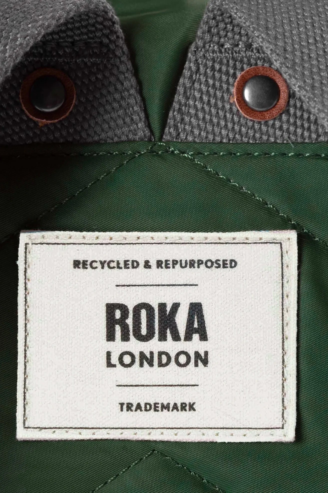 Roka London Mochila Canfield B Recycled Nylon Verde Avocado Small Who killed Bambi?