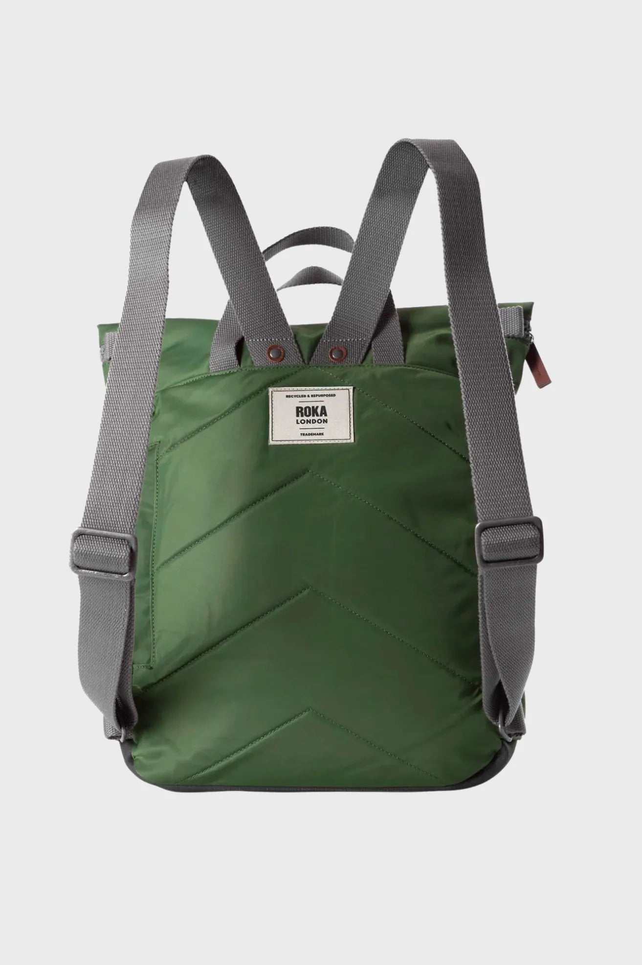 Roka London Mochila Canfield B Recycled Nylon Verde Avocado Small Who killed Bambi?