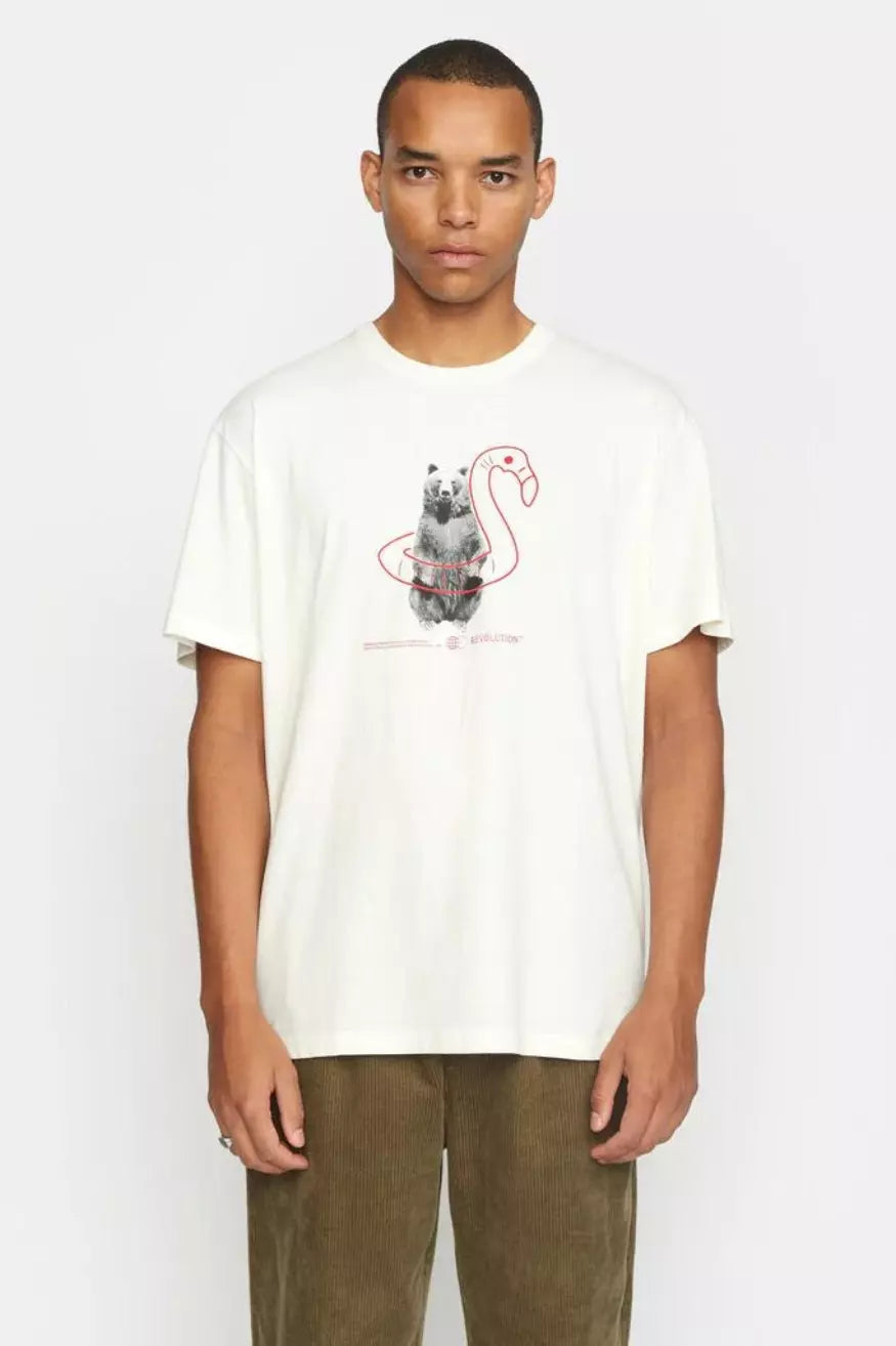 Rvlt Revolution Camiseta Hombre 1371 Bear Beige Who Killed Bambi?