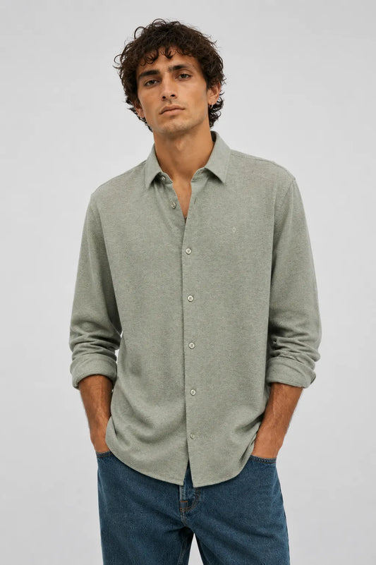 Samsoe Samsoe Camisa Hombre Liam Nx Gris Who killed Bambi?