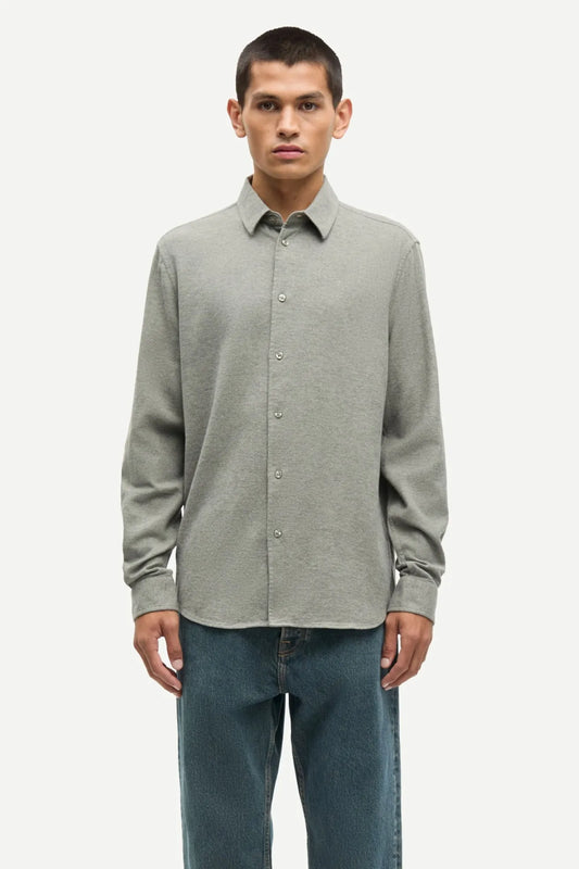 Samsoe Samsoe Camisa Hombre Liam Nx Gris Who killed Bambi?