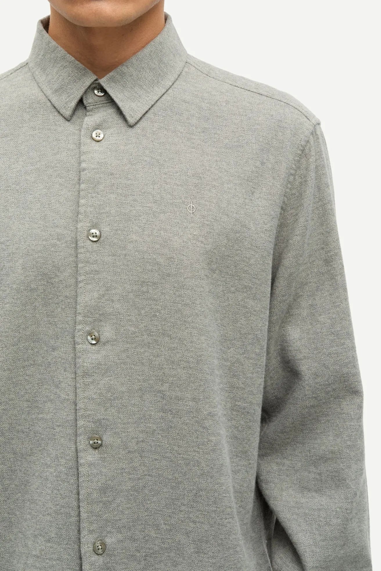 Samsoe Samsoe Camisa Hombre Liam Nx Gris Who killed Bambi?