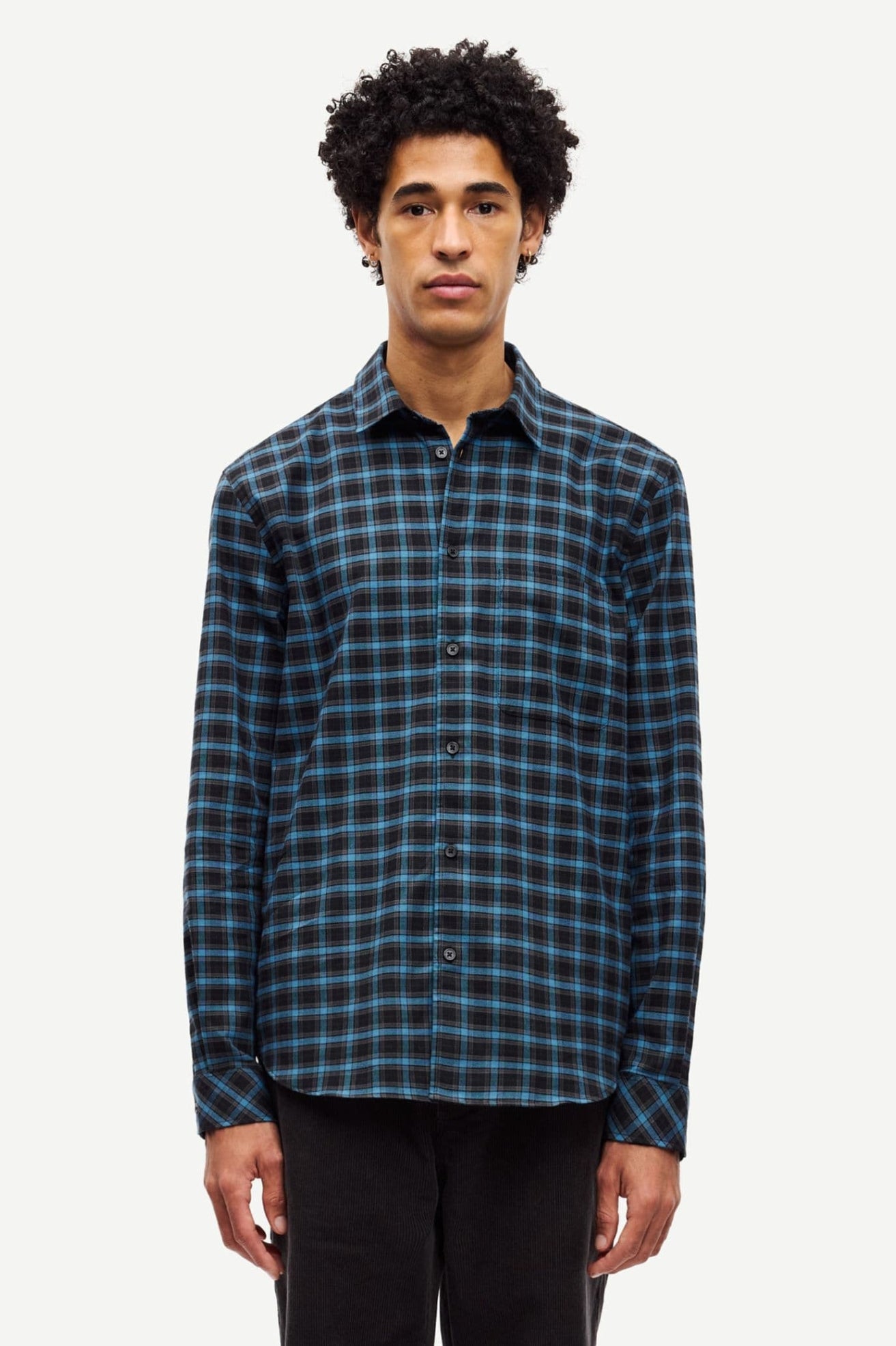 Samsoe Samsoe Camisa Hombre Saliam NJ Azul Who killed Bambi?