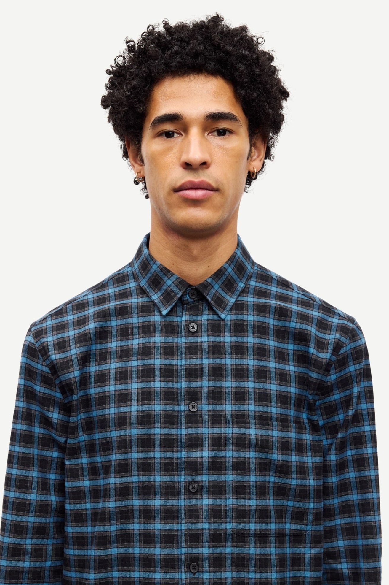 Samsoe Samsoe Camisa Hombre Saliam NJ Azul Who killed Bambi?