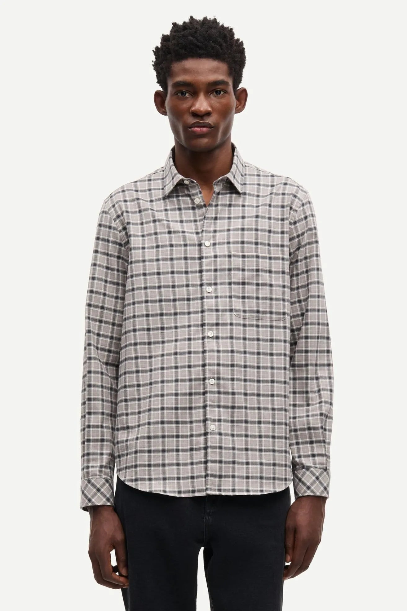 Samsoe Samsoe Camisa Hombre Saliam NJ Gris Who killed Bambi?