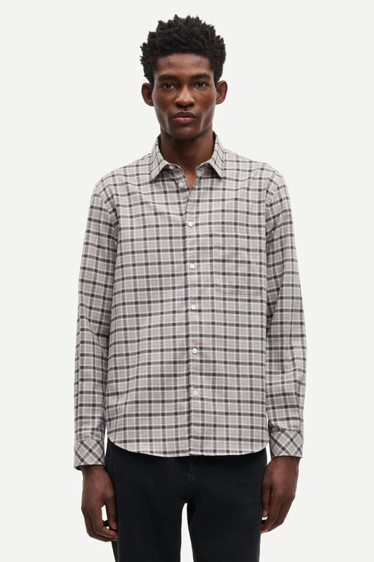 Samsoe Samsoe Camisa Hombre Saliam NJ Gris Who killed Bambi?