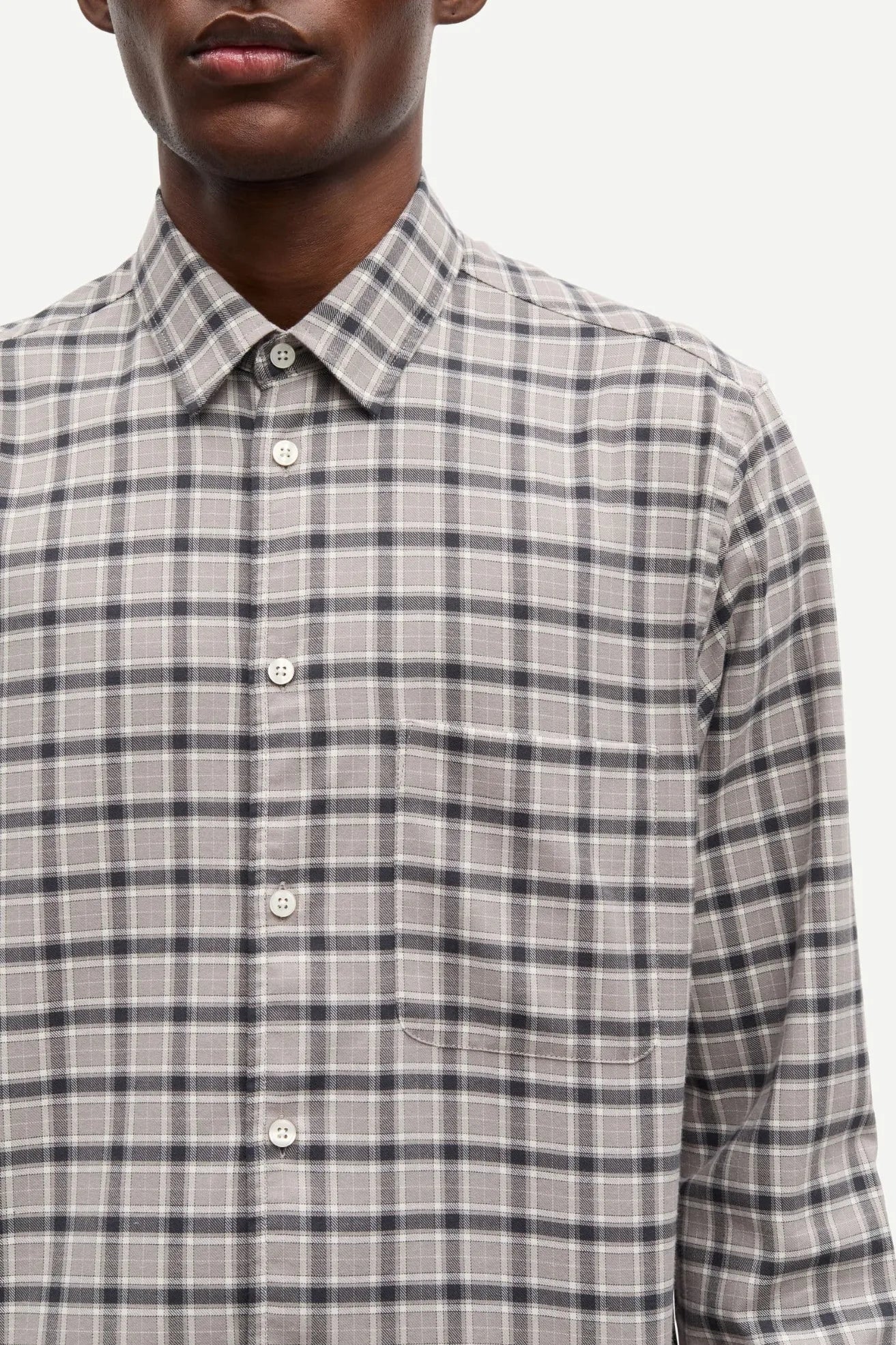 Samsoe Samsoe Camisa Hombre Saliam NJ Gris Who killed Bambi?