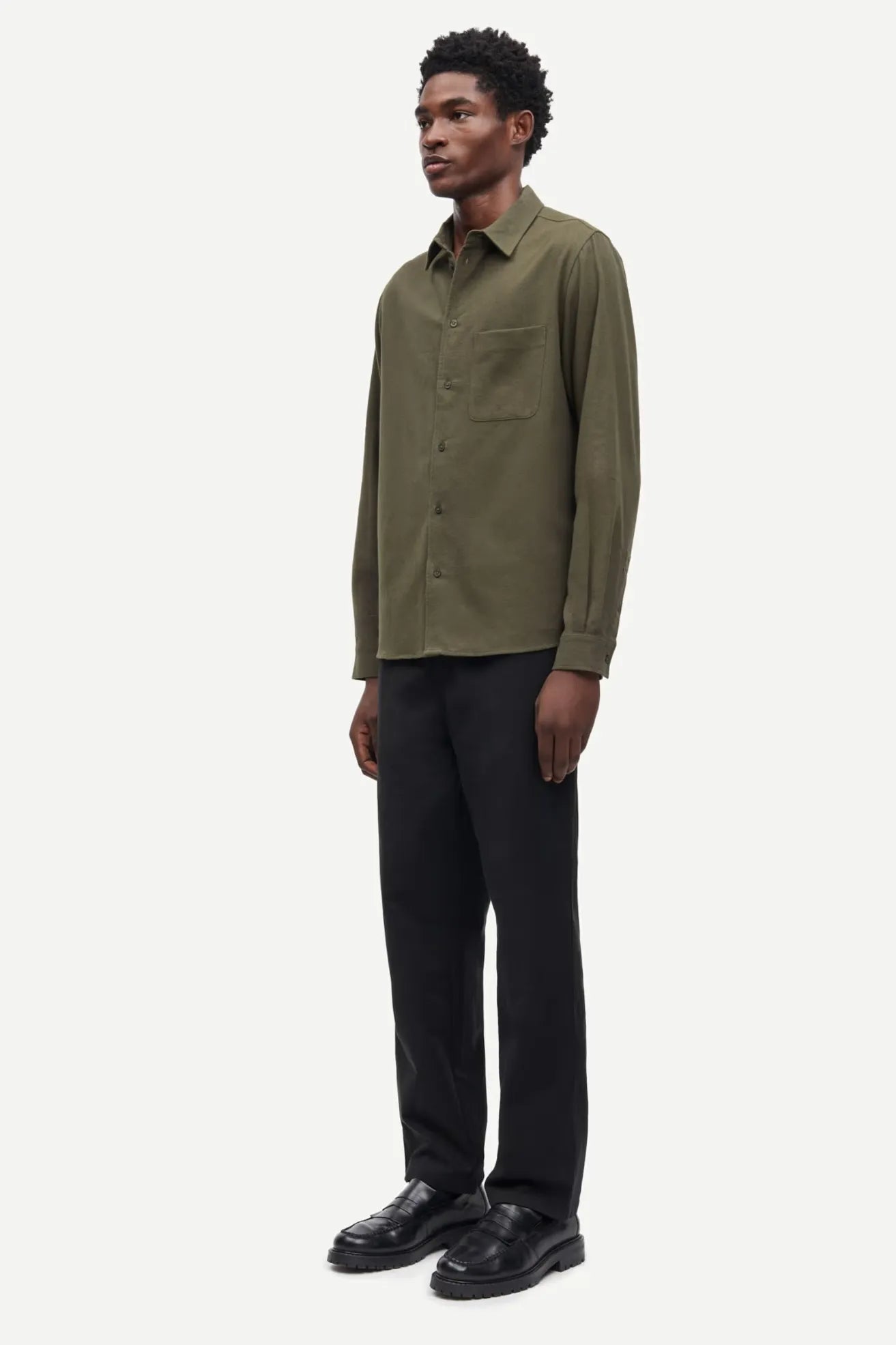 Samsoe Samsoe Camisa Hombre Saryan Verde Who killed Bambi?