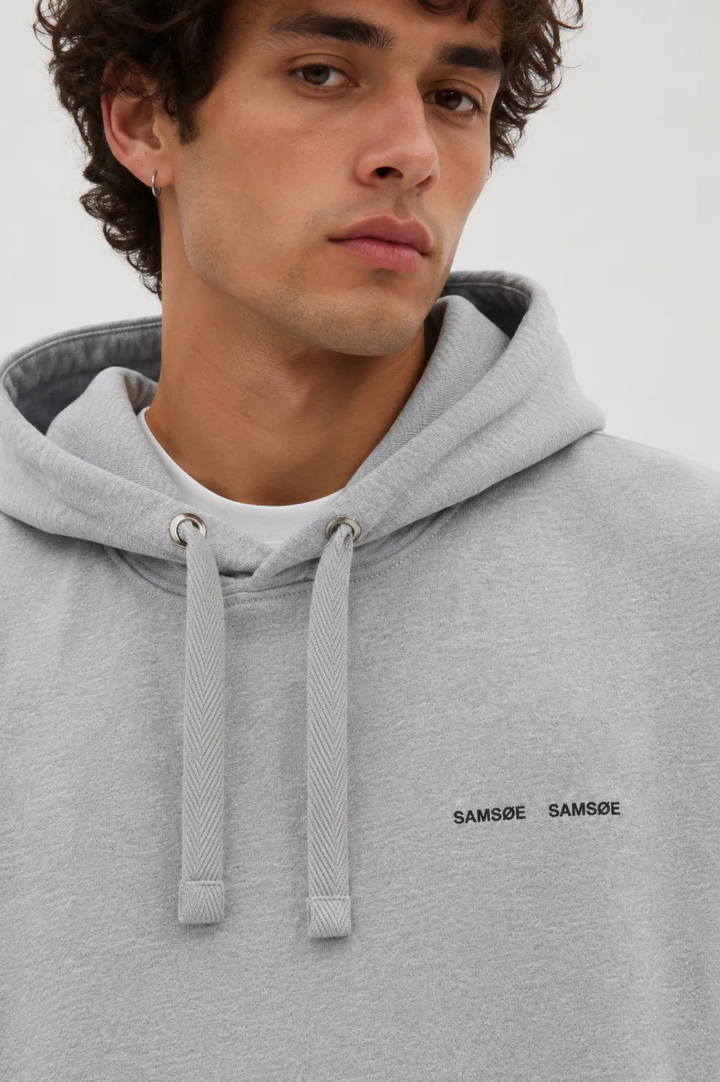Samsoe Samsoe Sudadera Capucha Hombre Norsbro Gris Who killed Bambi?