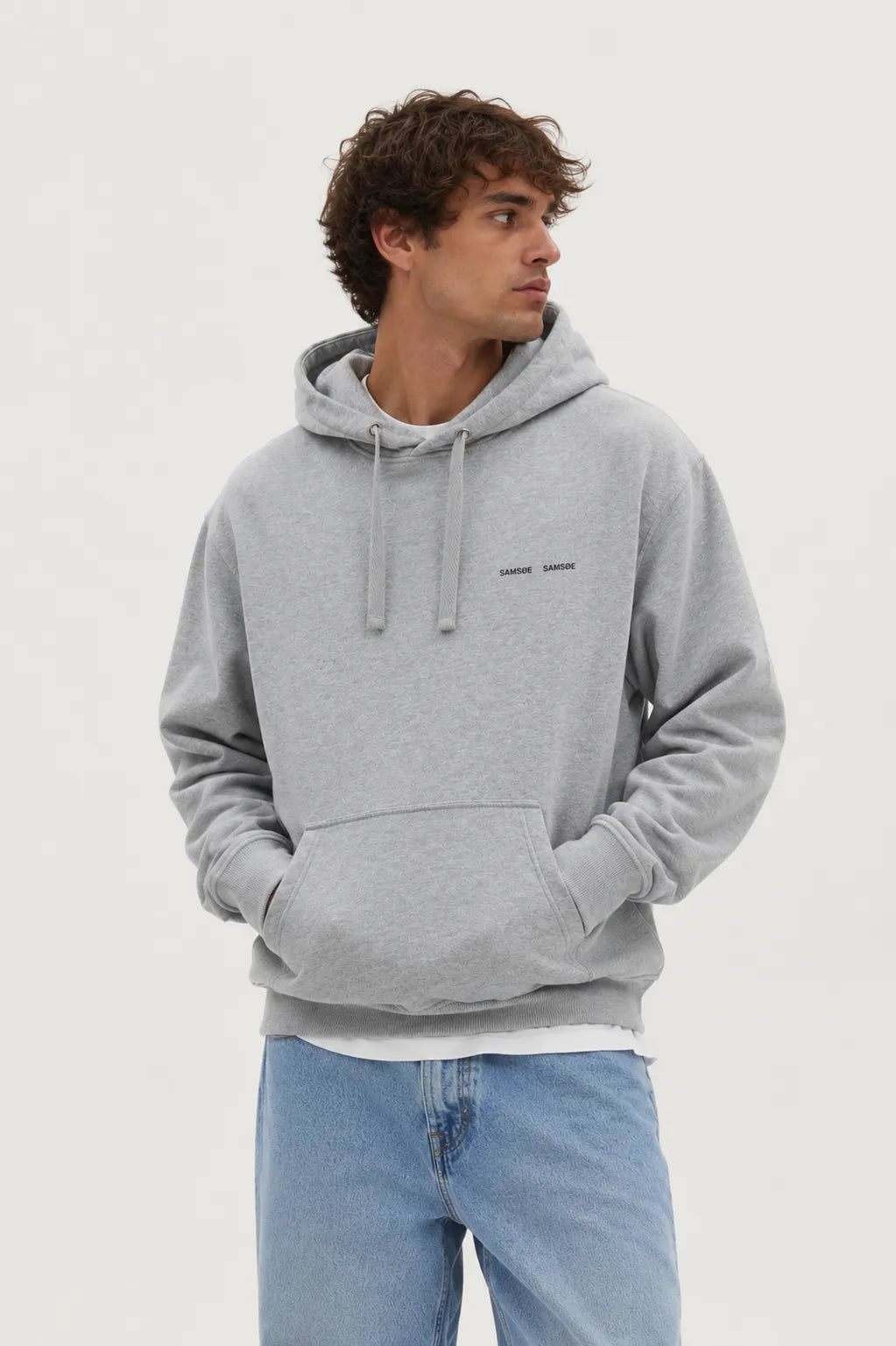 Samsoe Samsoe Sudadera Capucha Hombre Norsbro Gris Who killed Bambi?