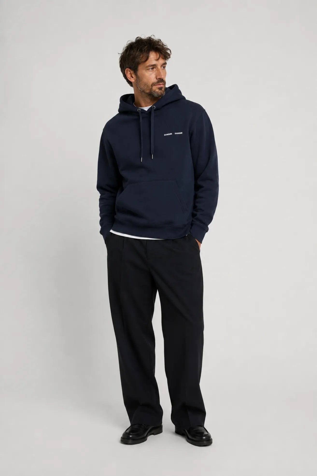 Samsoe Samsoe Sudadera Capucha Hombre Norsbro Azul Who killed Bambi?