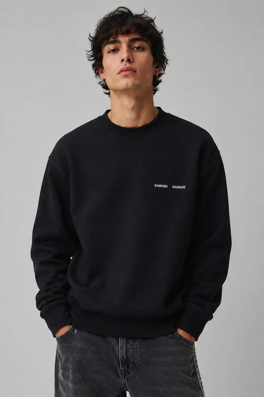 Samsoe Samsoe Sudadera Hombre Norsbro Negra Who killed Bambi?