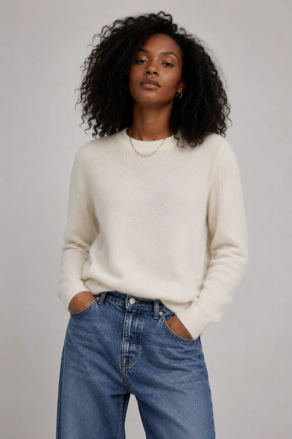 Selected Femme Jersey Mujer Lana Beige Who killed Bambi?
