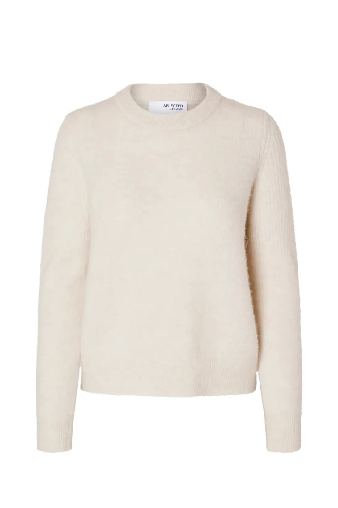 Selected Femme Jersey Mujer Lana Beige Who killed Bambi?
