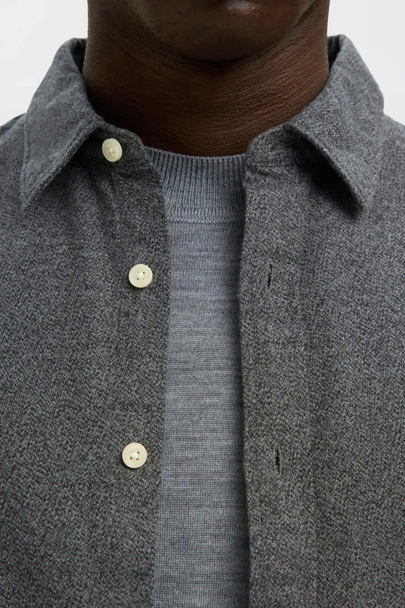 Selected Homme Camisa Hombre Brushed Gris Who killed Bambi?
