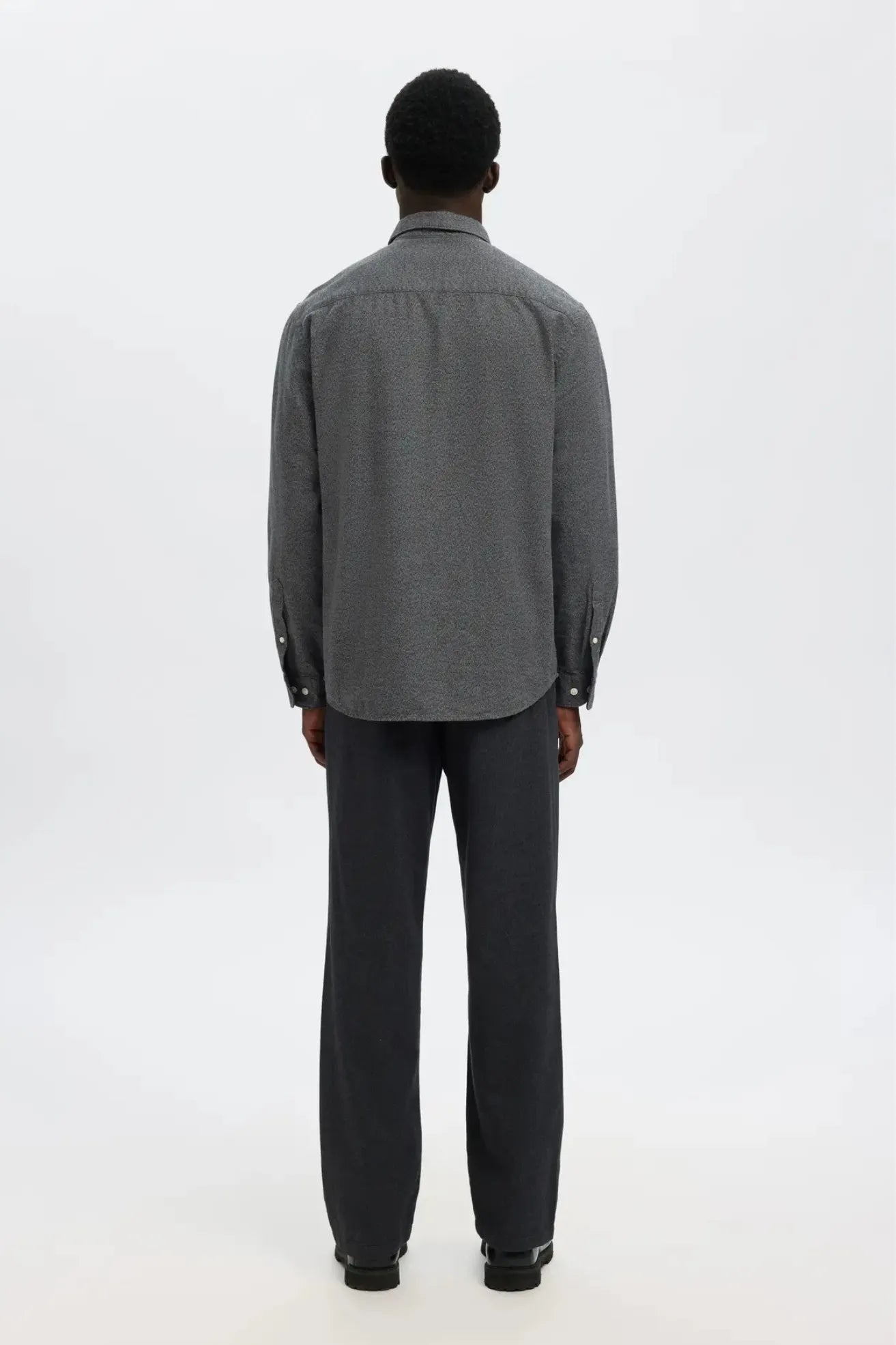 Selected Homme Camisa Hombre Brushed Gris Who killed Bambi?