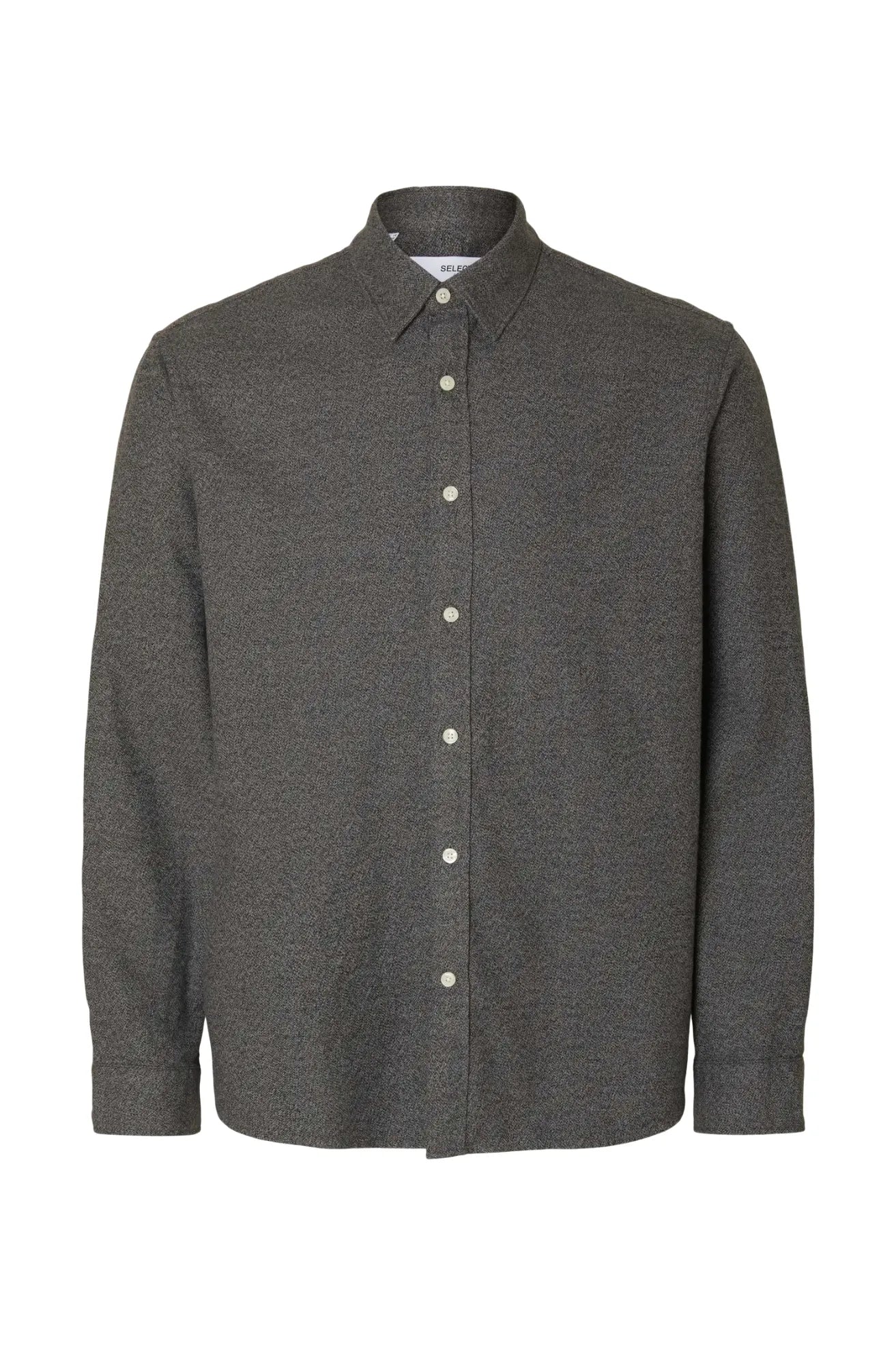 Selected Homme Camisa Hombre Brushed Gris Who killed Bambi?