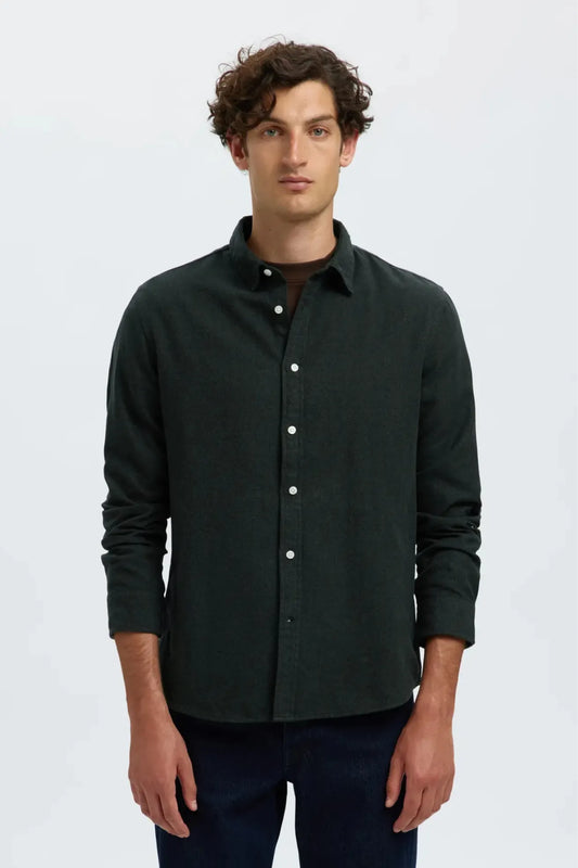 Selected Homme Camisa Hombre Brushed Verde Who killed Bambi?