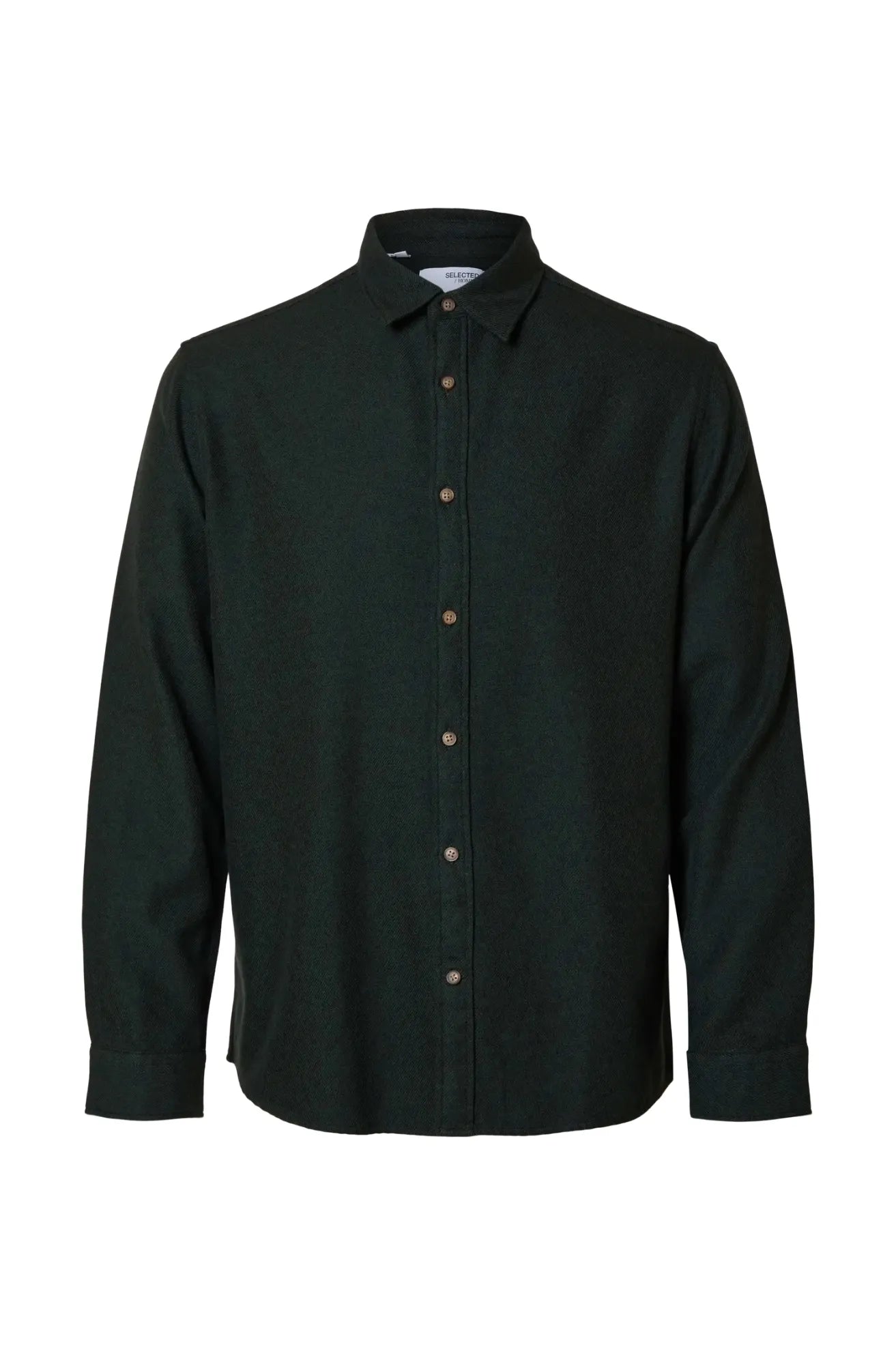 Selected Homme Camisa Hombre Brushed Verde Who killed Bambi?
