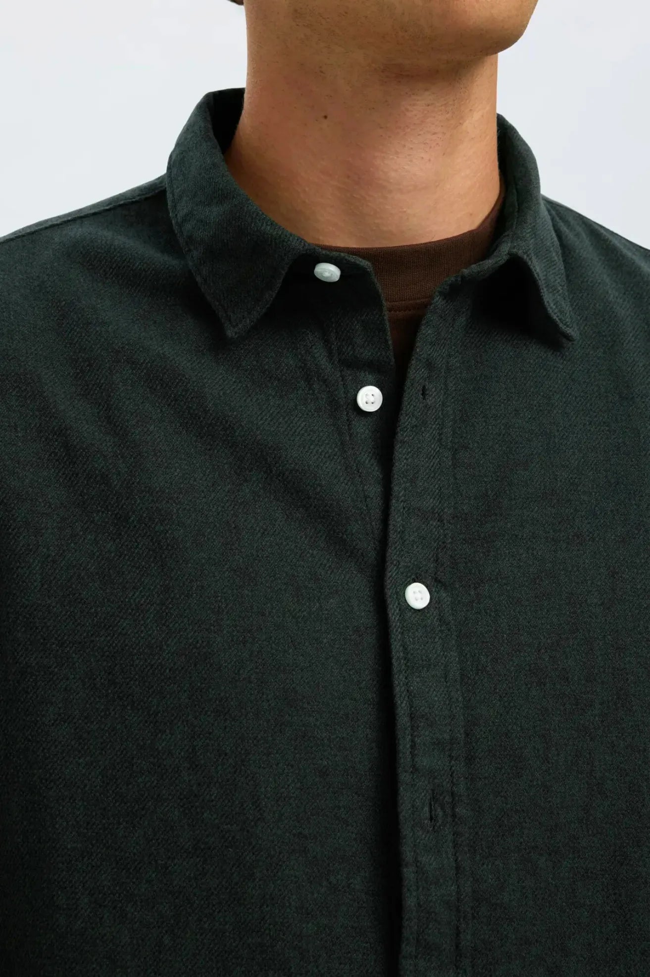 Selected Homme Camisa Hombre Brushed Verde Who killed Bambi?