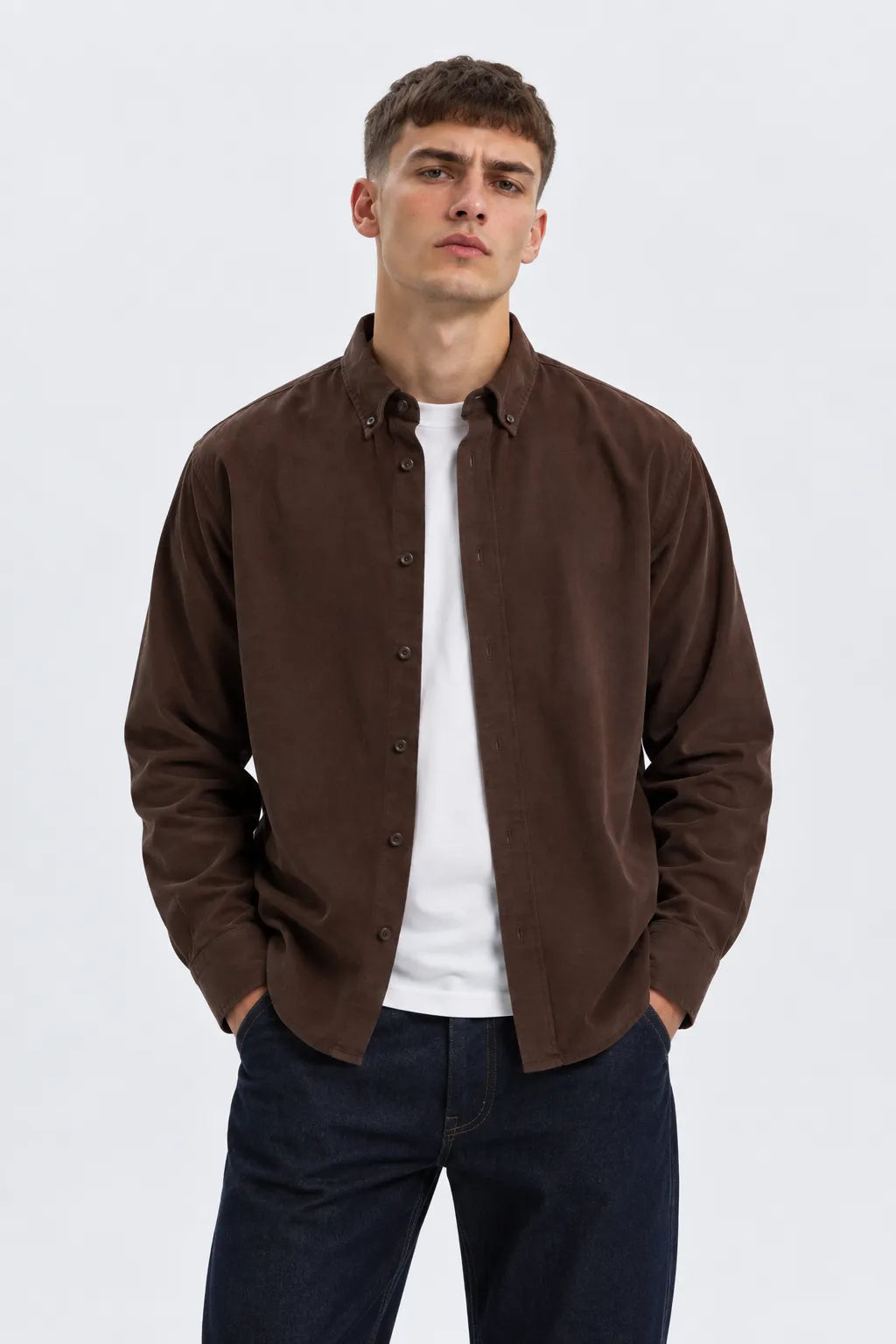 Selected Homme Camisa Hombre Cole Marrón Who killed Bambi?