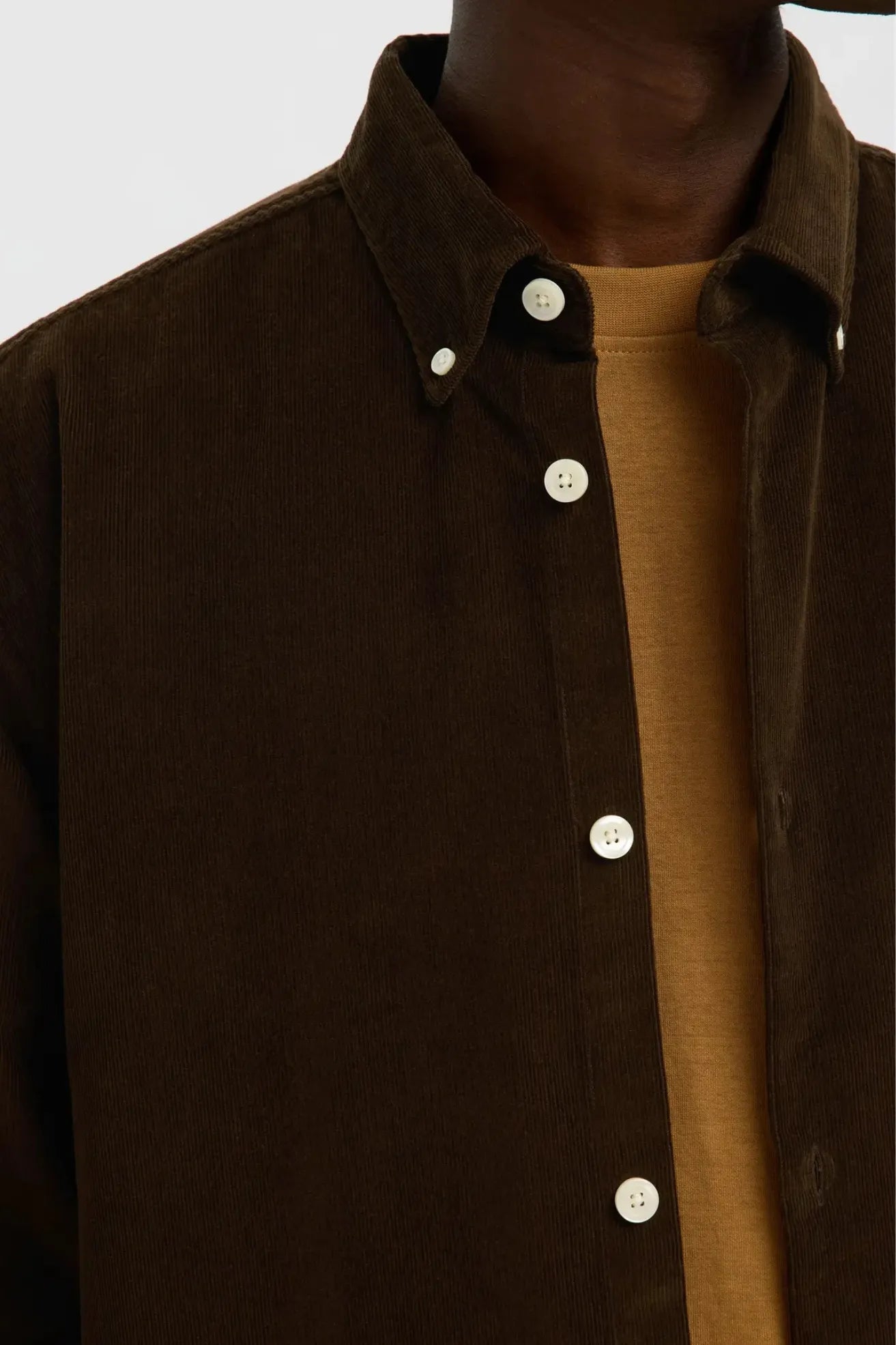 Selected Homme Camisa Hombre Pana Marrón Who killed Bambi?