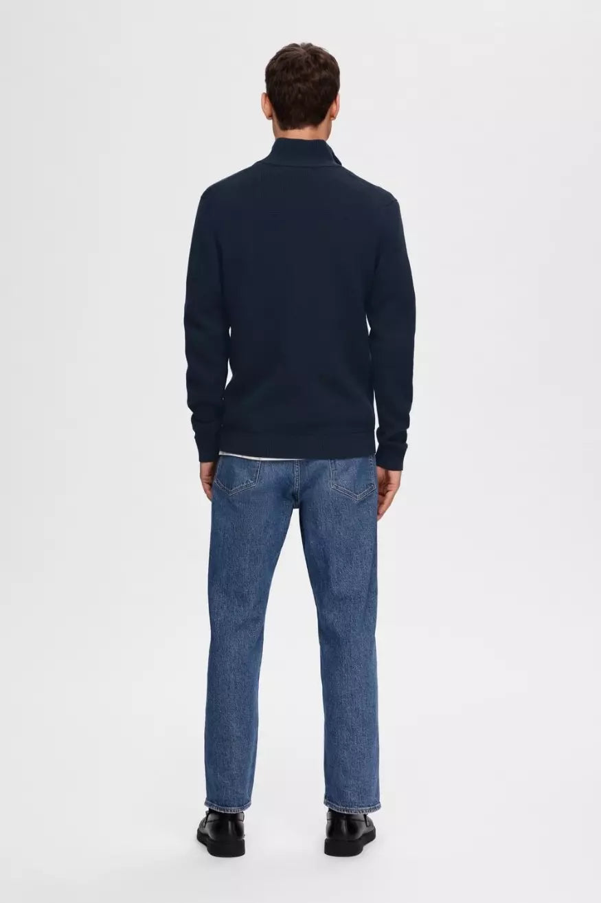 Selected Homme Jersey Hombre Half Zip Dane Azul Who killed Bambi?